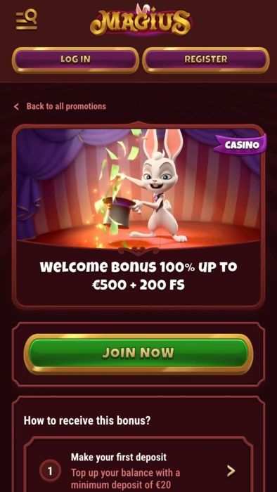 Magius Casino Bonus